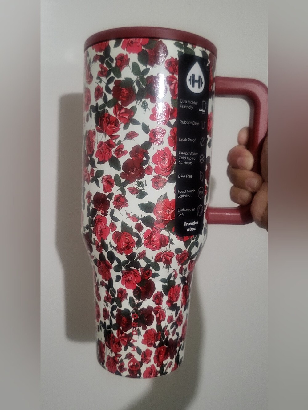 Hydrojug × Anthropologie "Roses Are Red" 40oz Traveler - Brand New
